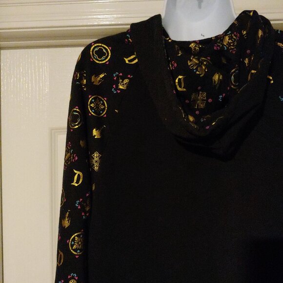 Disney Sleeping Beauty Castle Gold Full Zip Hoodie M Storybook Nostalgic - Picture 7 of 12